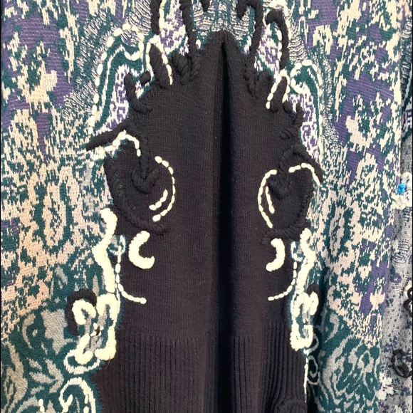 Anthropologie Emmia Hand Stitched Cardigan Monogram - Picture 12 of 14